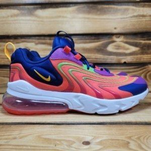 Nike Air Max 270 React Athletic Shoes Sneakers For Women Girls Crimson Navy
